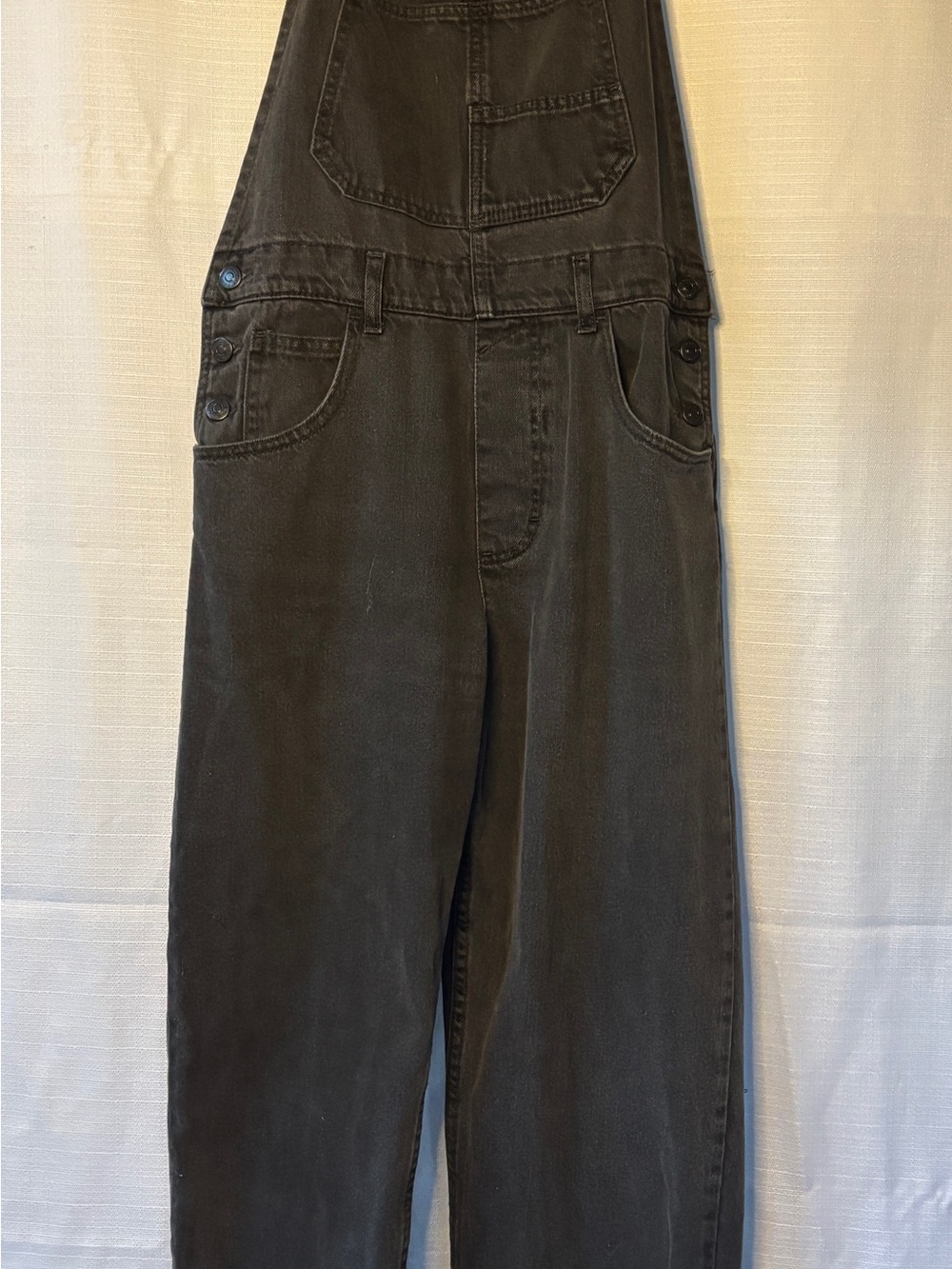 We The Free Black Denim Overalls Jumpsuit